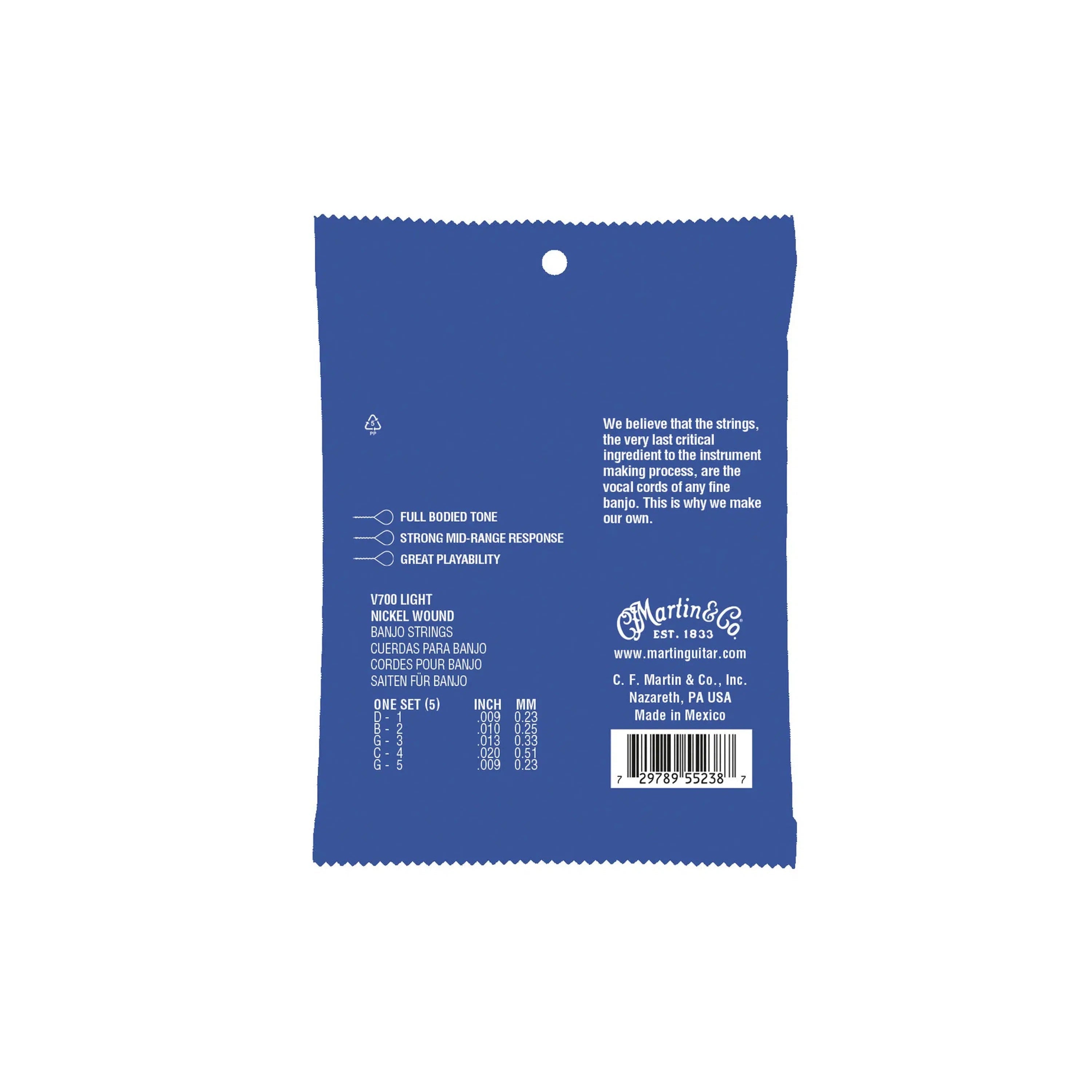 Martin Banjo Strings Light V700