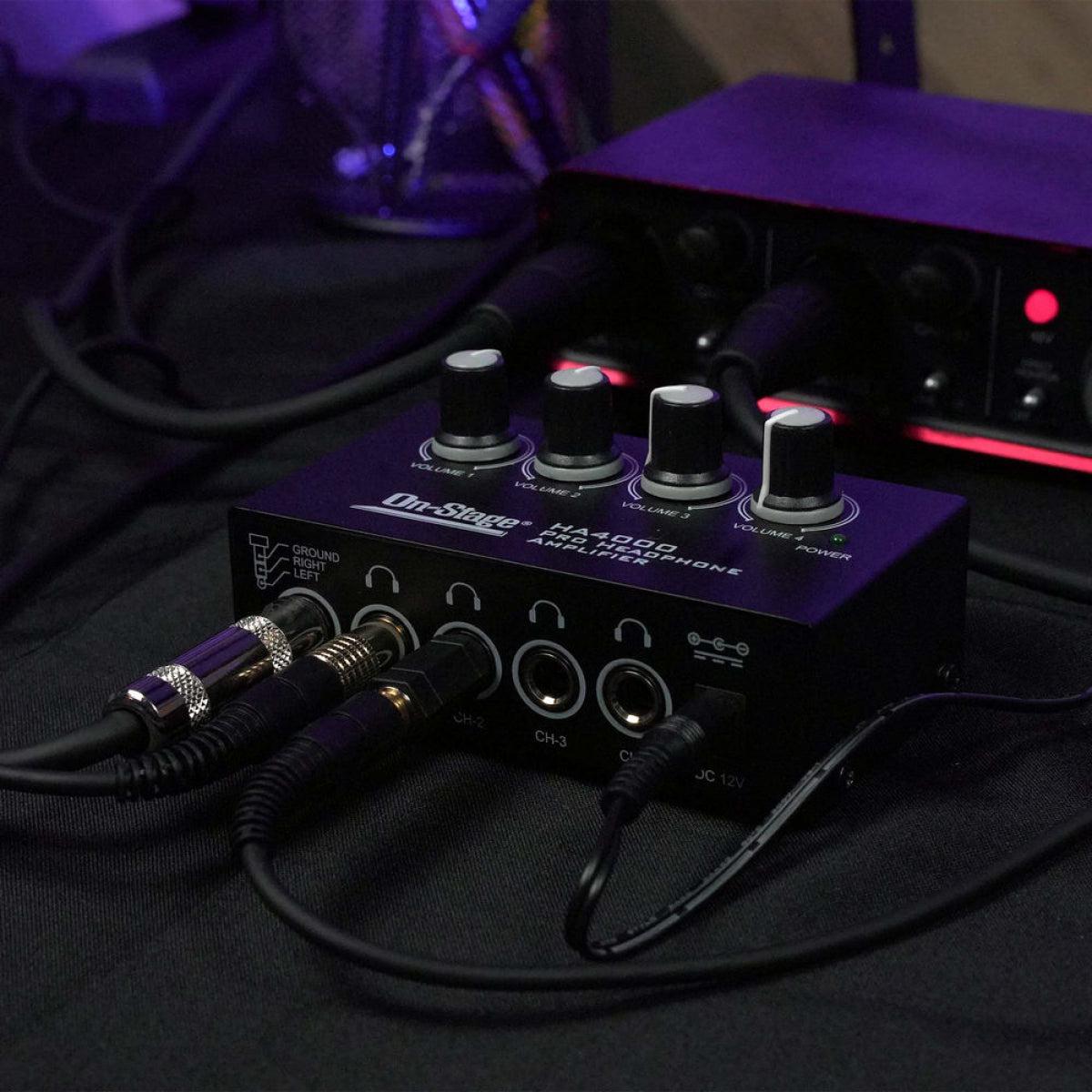 On-stage HA4000 Four-Channel Headphone Amp-Andy's Music