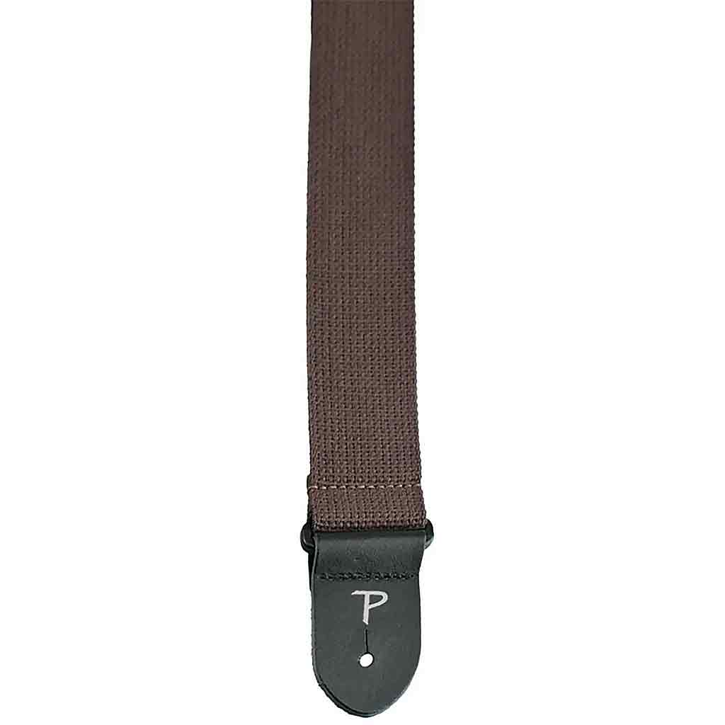 Perri's Leather 2" Brown Cotton Guitar Strap-Andy's Music