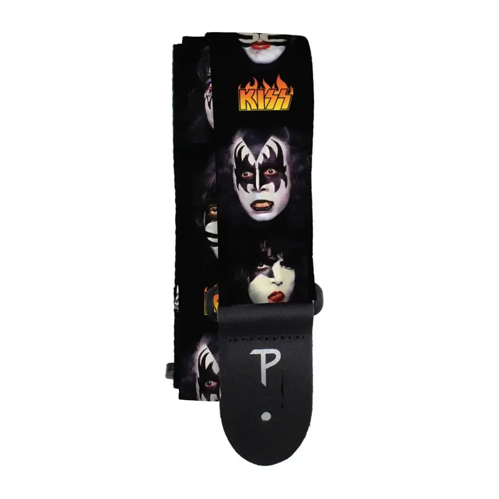 Perri's Leather 2" KISS FACES POLYESTER GUITAR STRAP
