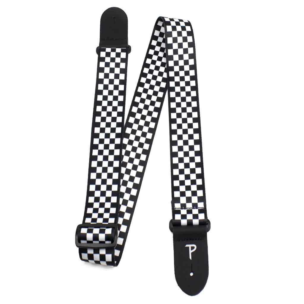 Perri's Leather Checkered Design 2" Polyester Guitar Strap-Andy's Music