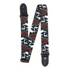 Perri's Leather Skulls & Roses Polyester Guitar Strap - LPCP7647