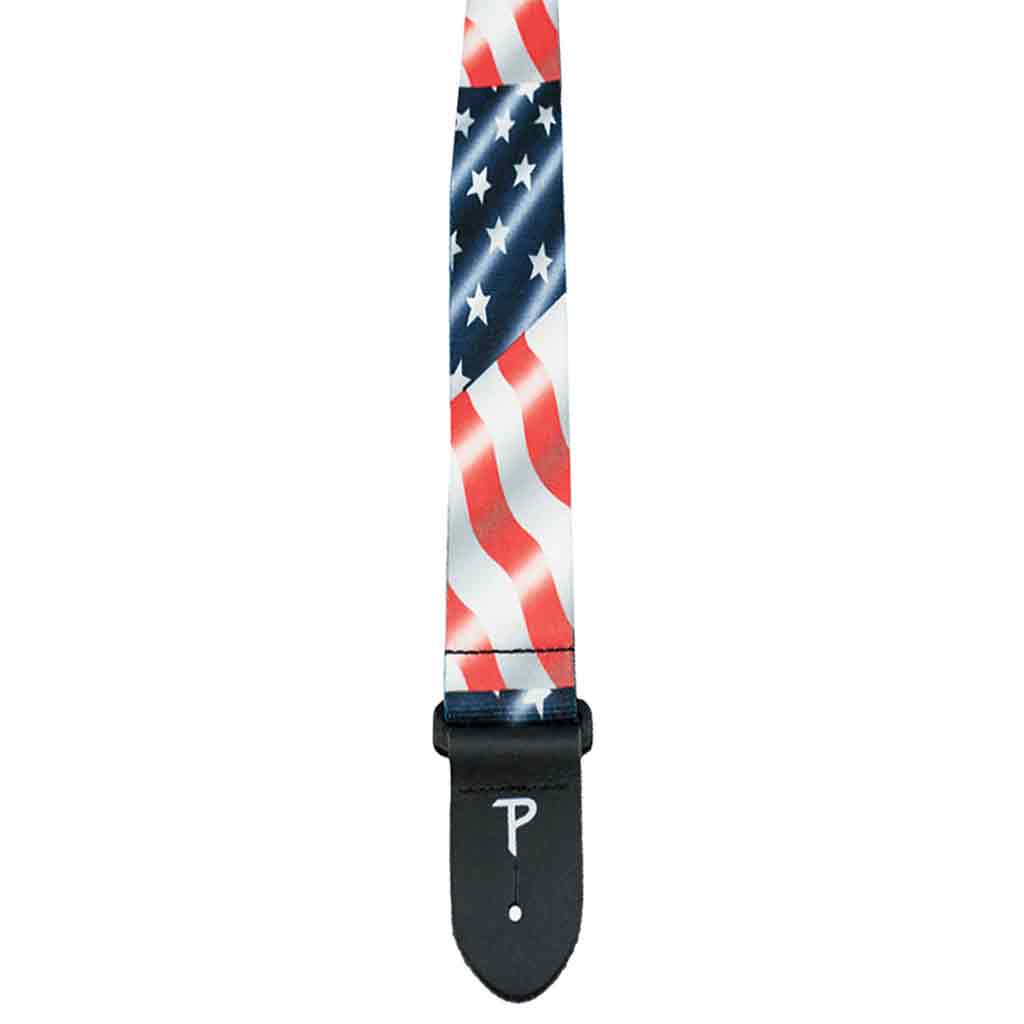 Perri's Leather USA American Flag Design 2" Polyester Guitar Strap-Andy's Music