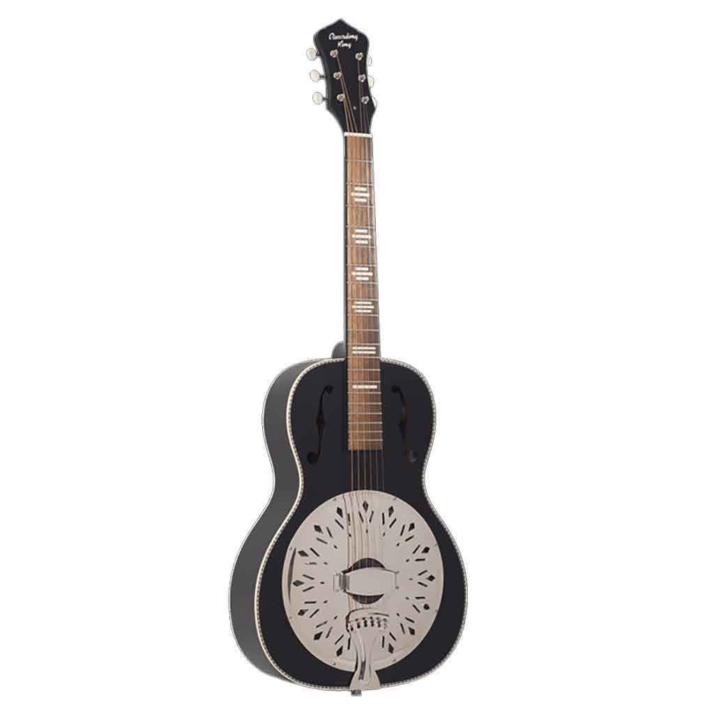 Recording King RPHR2 Resonator Guitar – Matte Black