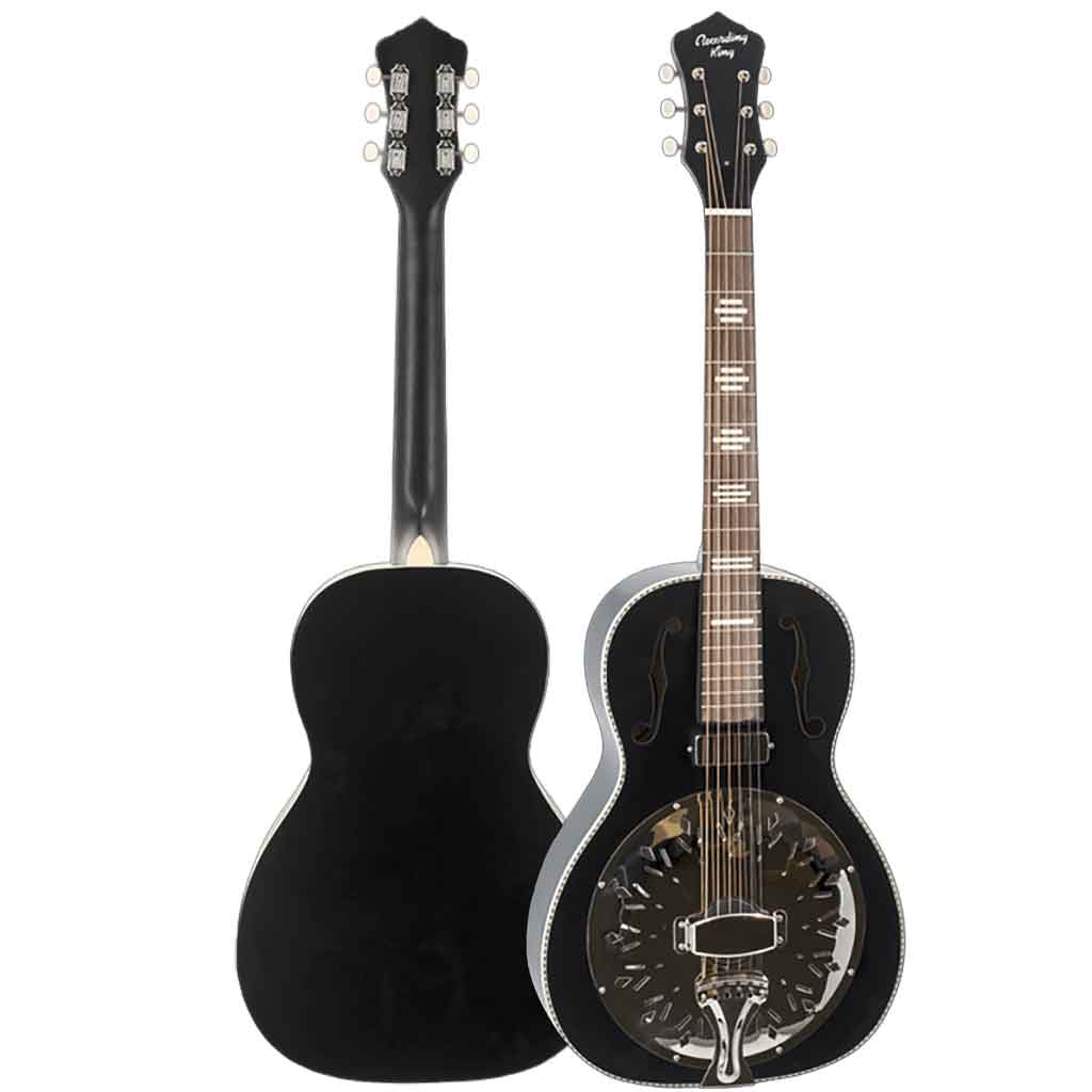 Recording King RPHR2 Resonator Guitar – Matte Black