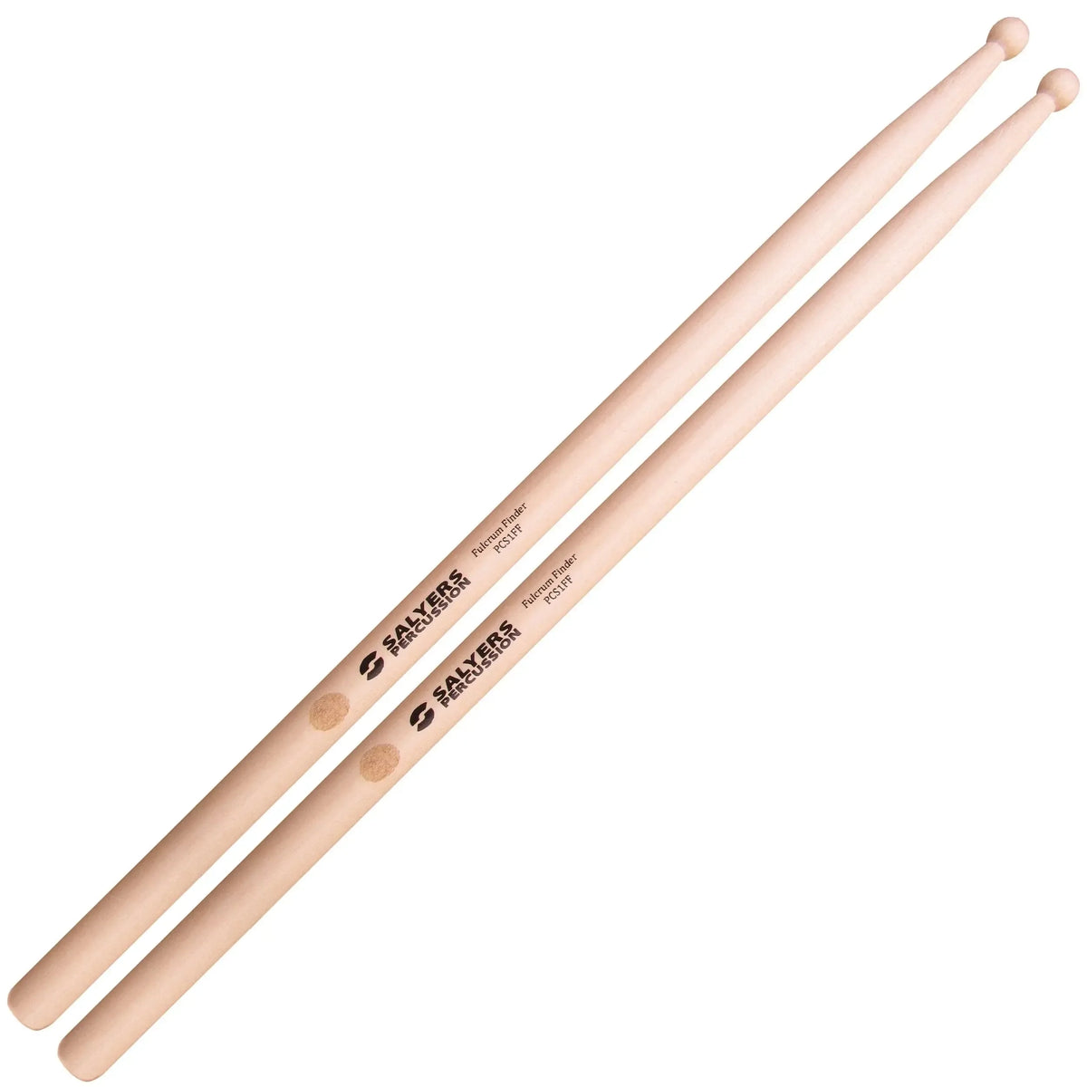 Salyers PCS1FF drum sticks with a Fulcrum Finder Thumbprint