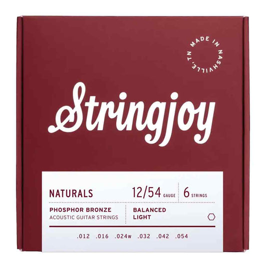 Stringjoy Strings- 6 & 12 String Phosphor Bronze Acoustic Guitar Strings-12-54-Andy's Music