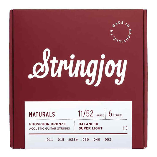 Stringjoy Strings- 6 & 12 String Phosphor Bronze Acoustic Guitar Strings-Andy's Music