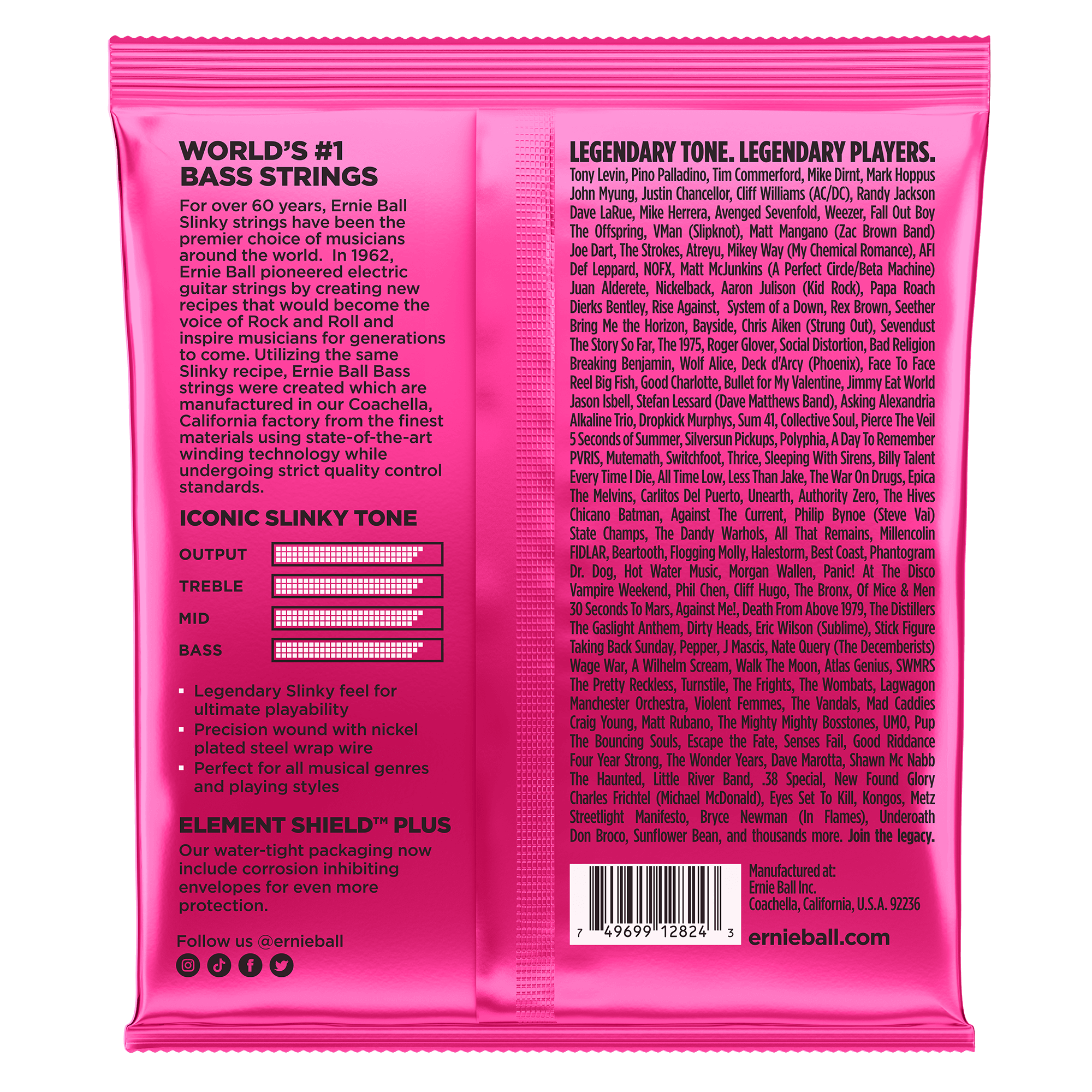 Super Slinky Nickel Wound 5-String Electric Bass Strings 40-125 Gauge