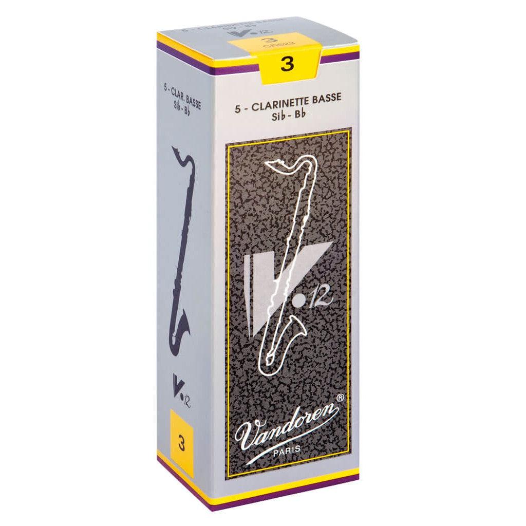 Vandoren Bass Clarinet Reeds CR623 5 Pack V12 Reeds #3-Andy's Music