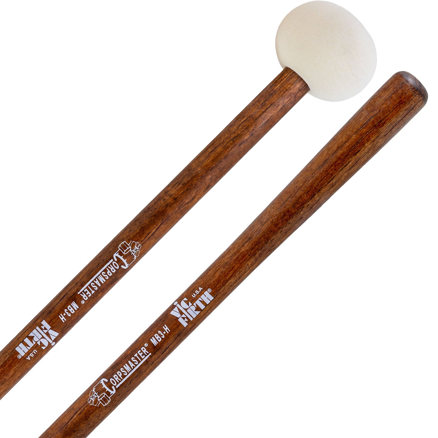 Vic Firth Corpsmaster Marching Bass Drum Mallets-MB3H-Andy's Music