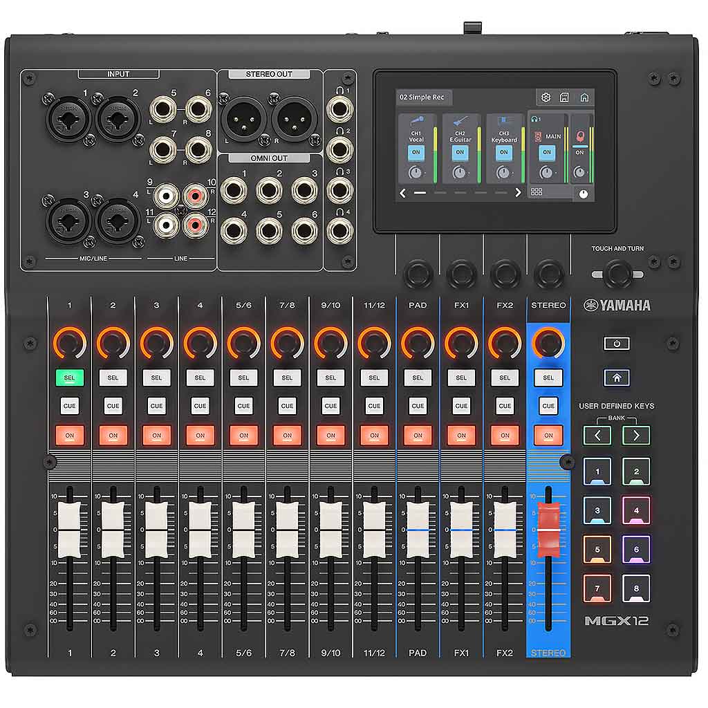 Yamaha MGX12 Digital Mixer - MGX Digital Mixing Console-MGX12B-Andy's Music