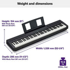 yamaha p45b pedal Yamaha P-45 88-Key Weighted Action Digital Piano, Black