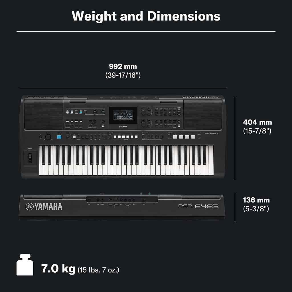 Yamaha PSR-E483 Keyboard Piano-Andy's Music