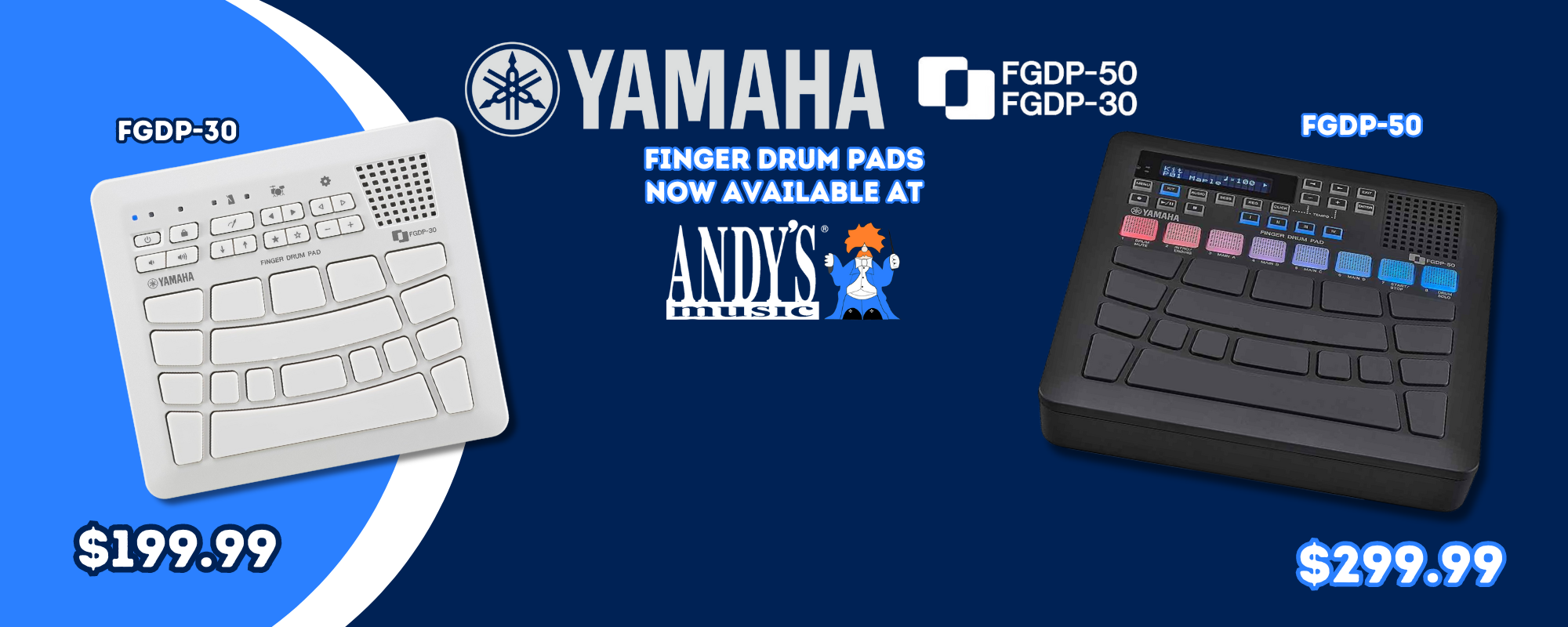 YAMAHA Finger Drum FGDP-50 and FGDP-30 Drum Machines