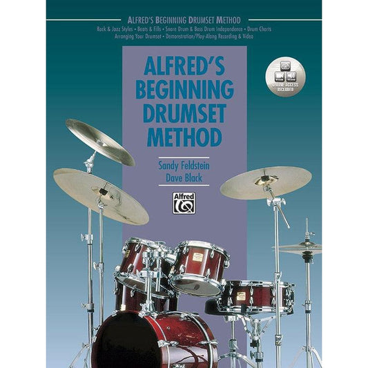 Alfred Alfreds Beginning Drum Set Method with Online Audio Access-Andy's Music