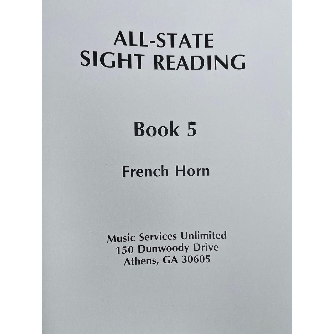 All-State Sight Reading-F Horn-Andy's Music