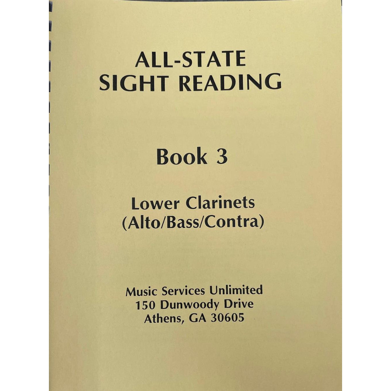 All-State Sight Reading-Lower Clarinets-Andy's Music