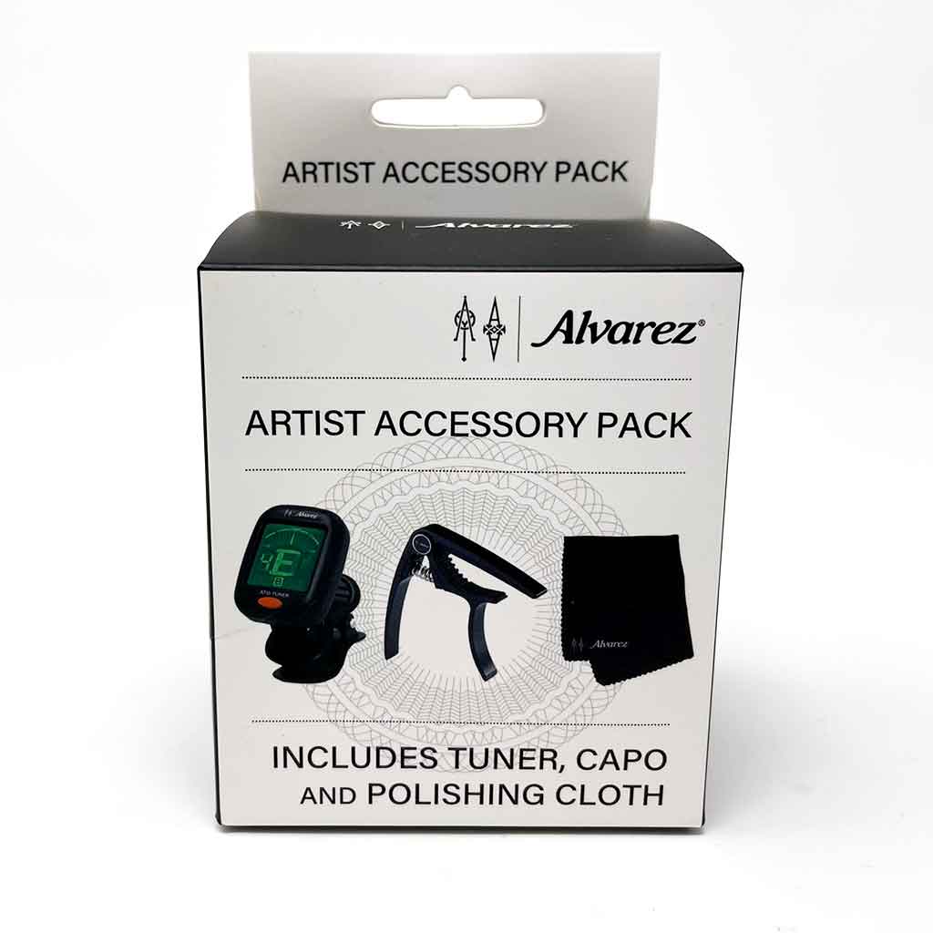 Alvarez Artist AAP1 Guitar Accessory Pack With Tuner, Capo, & Polishing Cloth