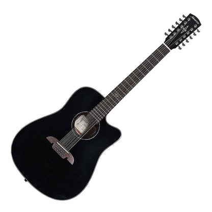 Alvarez Artist AD6012CEBK 12-String Guitar - Gloss Black Finish-Andy's Music