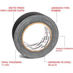 D'Addario 25ft Roll of Black Gaffers Tape PWGTP25
