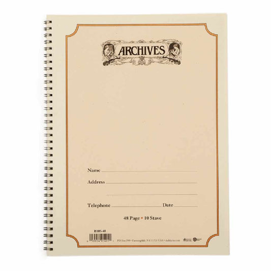 D'Addario Archives Spiral Bound Manuscript Notebook 10 Stave-48-Andy's Music