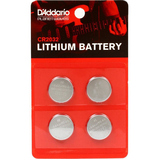 D'Addario CR2032 Lithium Battery, 4-pack-Andy's Music