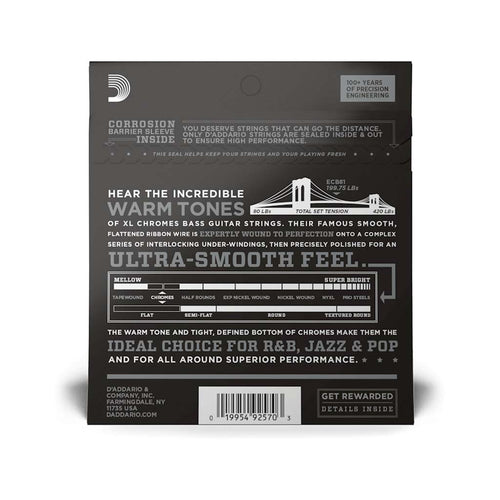 D'Addario Chromes Long Scale Bass Strings 45-100 ECB81