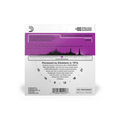 D'Addario EJ38H High Strung/Nashville Tuning 10-27 Acoustic Guitar Strings