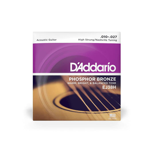 D'Addario EJ38H High Strung/Nashville Tuning 10-27 Acoustic Guitar Strings-Andy's Music