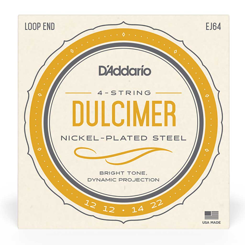 D'Addario EJ64 4-String Dulcimer String Set Loop End-Andy's Music