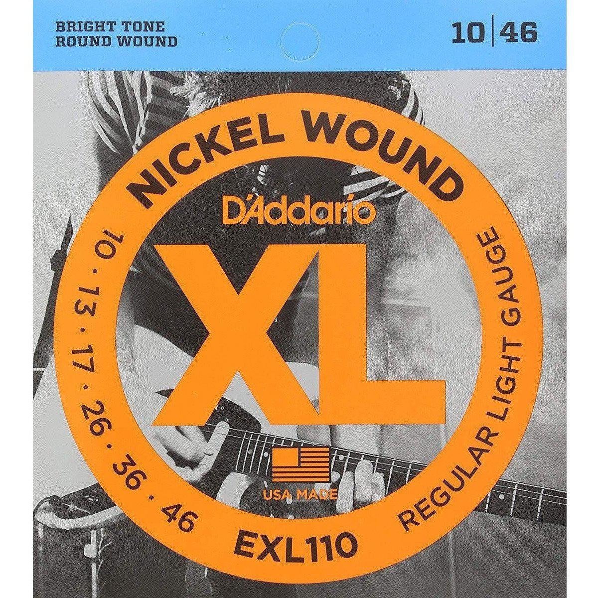 D'Addario EXL110 Nickel Wound, Regular Light, 10-46-Andy's Music