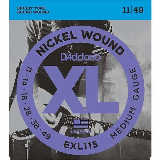 D'Addario EXL115 Nickel Wound, Medium/Blues-Jazz Rock, 11-49-Andy's Music