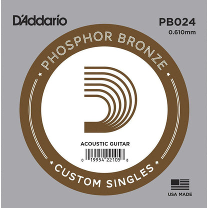 D'Addario Phosphor Bronze Wound Single String-Andy's Music