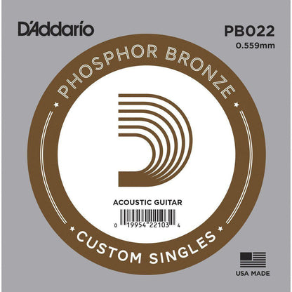 D'Addario Phosphor Bronze Wound Single String-Andy's Music