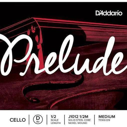 D'Addario Prelude Cello Single String, 1/2 Scale, Medium Tension-Andy's Music