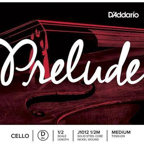 D'Addario Prelude Cello Single String, 1/2 Scale, Medium Tension