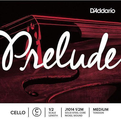 D'Addario Prelude Cello Single String, 1/2 Scale, Medium Tension-Andy's Music