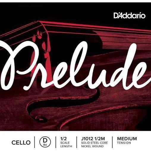 D'Addario Prelude Cello Single String, 1/2 Scale, Medium Tension-D String-Andy's Music