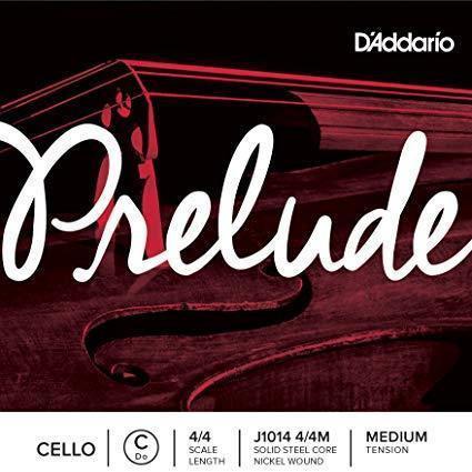 D'Addario Prelude Cello Single String 4/4 Scale, Medium Tension