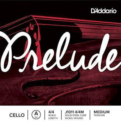 D'Addario Prelude Cello Single String 4/4 Scale, Medium Tension-A-Andy's Music