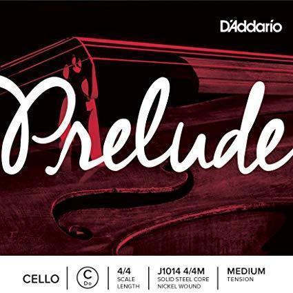 D'Addario Prelude Cello Single String 4/4 Scale, Medium Tension-C-Andy's Music