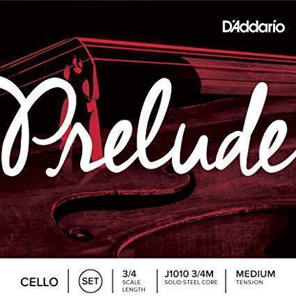 D'Addario Prelude Cello String Set, Medium Tension-3/4-Andy's Music