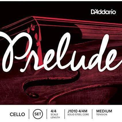 D'Addario Prelude Cello String Set, Medium Tension-4/4-Andy's Music