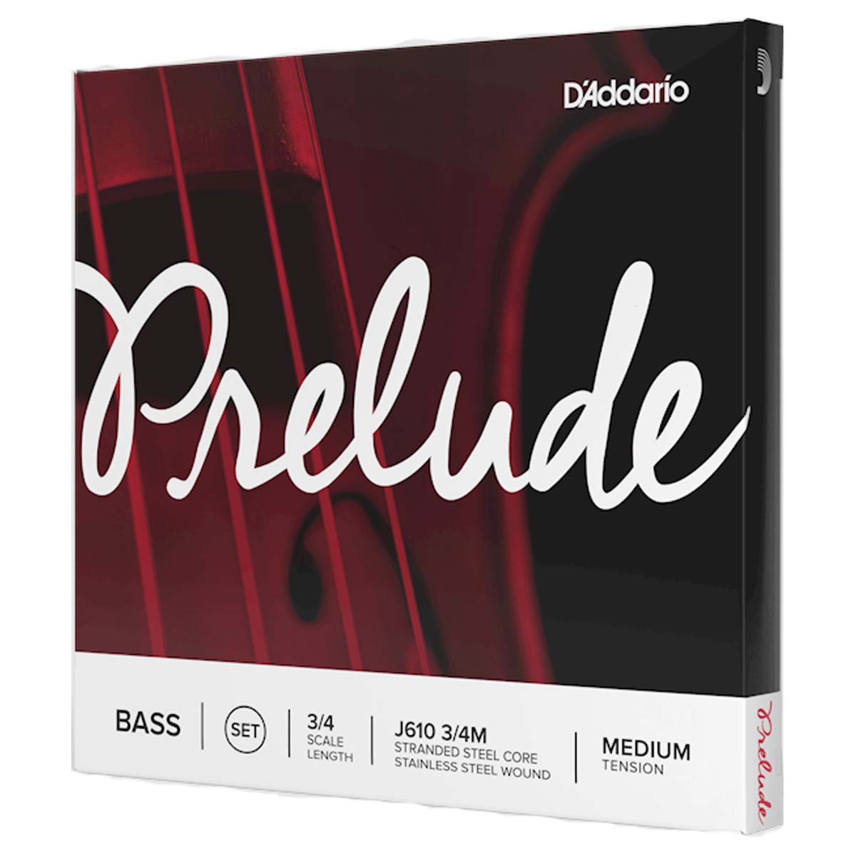 D'Addario Prelude Upright Bass String Set, 3/4 Scale, Medium Tension, J61034M-Andy's Music