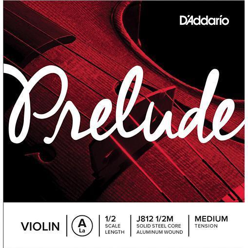D'Addario Prelude Violin Single String, 1/2 Scale, Medium Tension