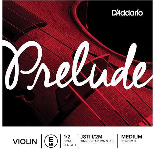 D'Addario Prelude Violin Single String, 1/2 Scale, Medium Tension-E-Andy's Music