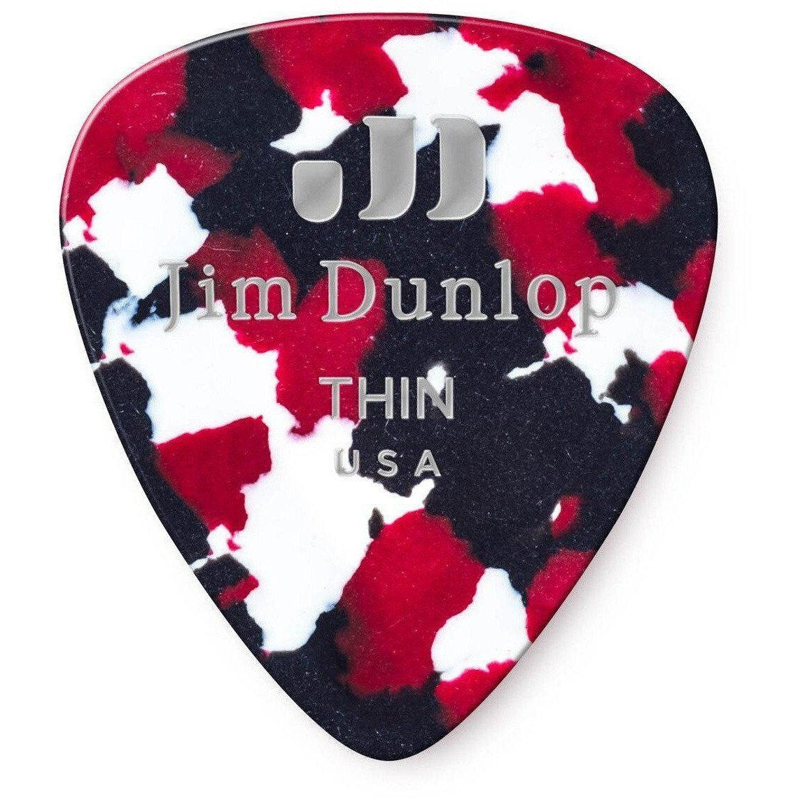Dunlop Celluloid Guitar Pick 12-Pack-Thin Confetti-Andy's Music