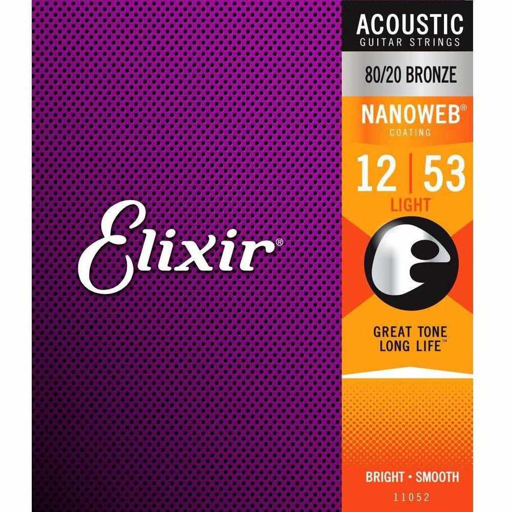 Elixir 11052 NanoWeb 80/20 Acoustic Light 12-53-Andy's Music