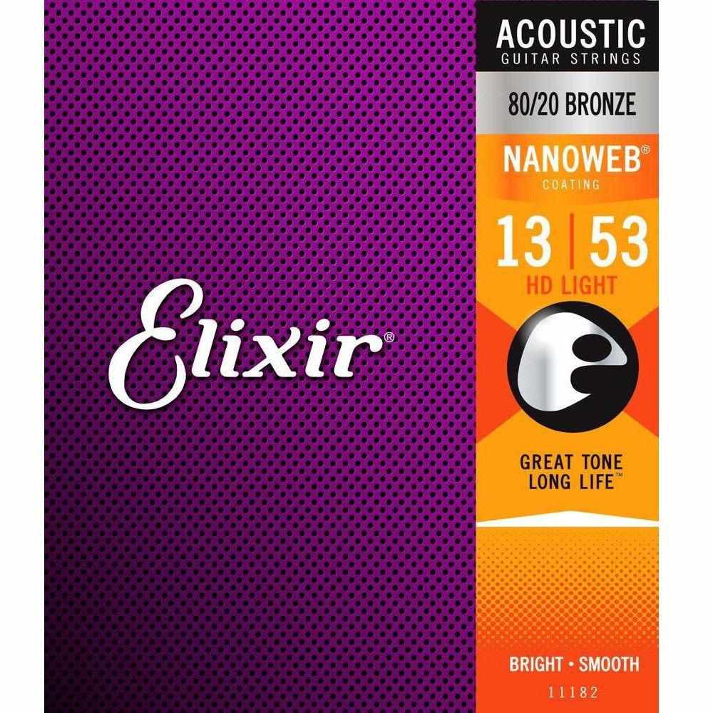 Elixir 11182 NanoWeb 80/20 Acoustic HD Light 13-53-Andy's Music